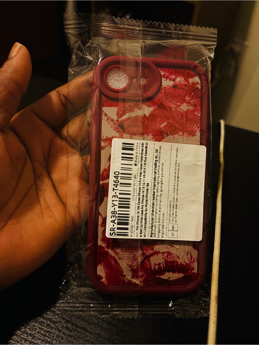 Stylish Red Floral Protective Phone Case - Red